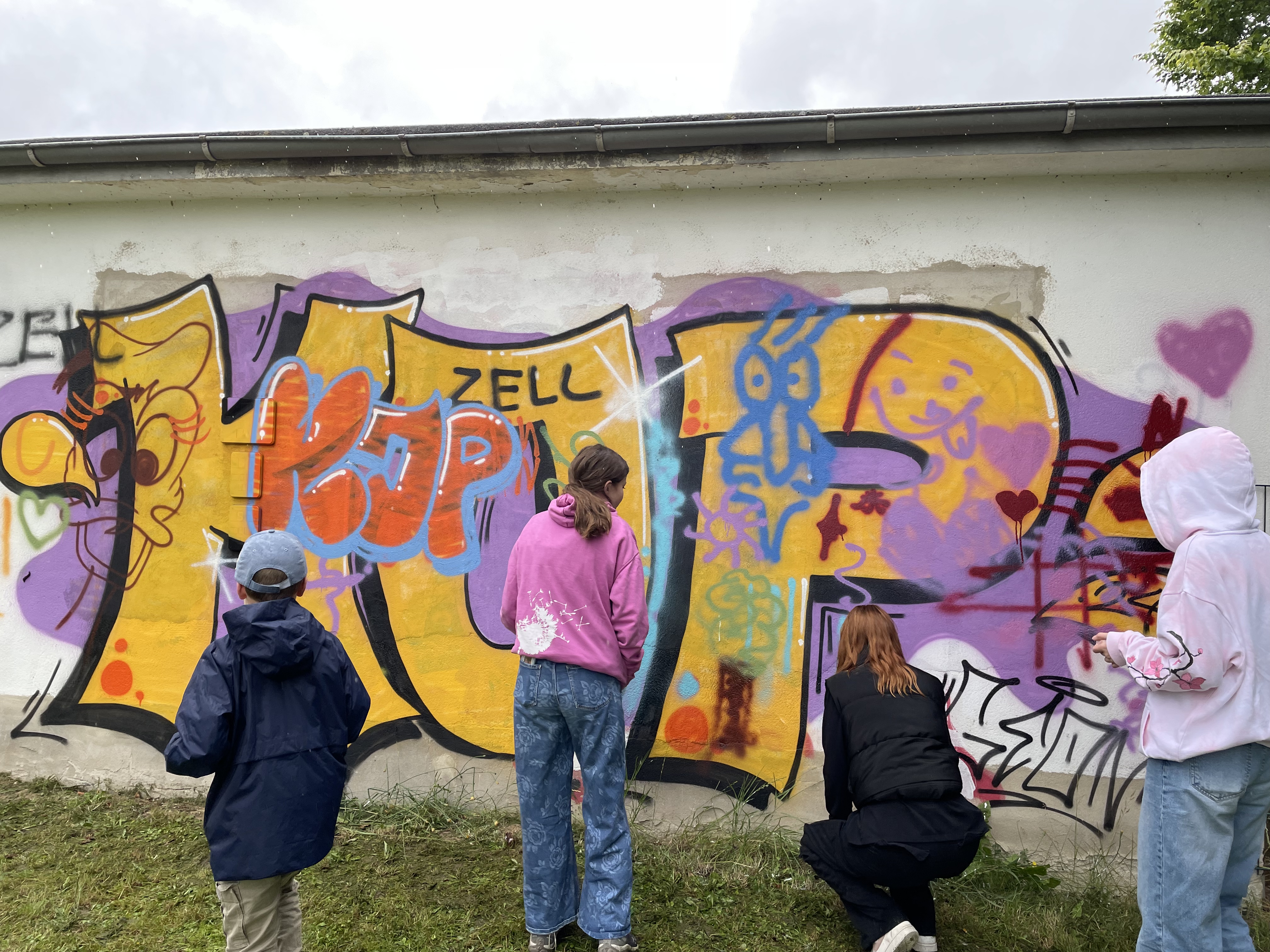 Graffiti-Wand in Zell