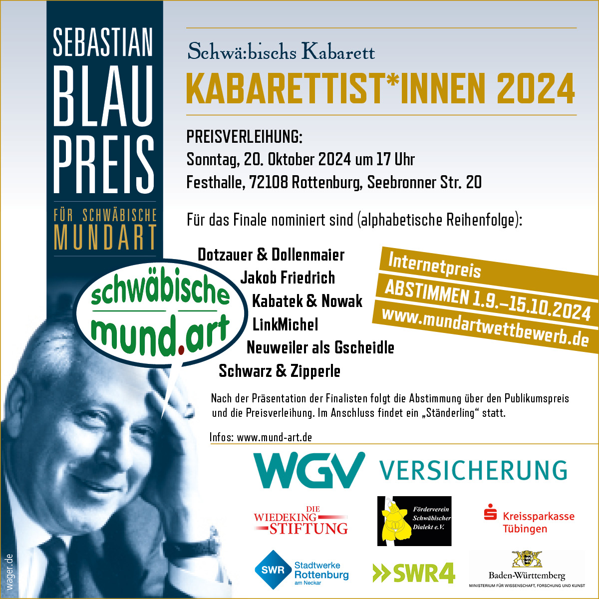 Innovatives I-Düpfele beim Sebastian-Blau-Preis für Kabarett